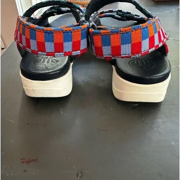 Tory Burch Sport Multi color Velcro Teva style brand new size 6 - Picture 2 of 3